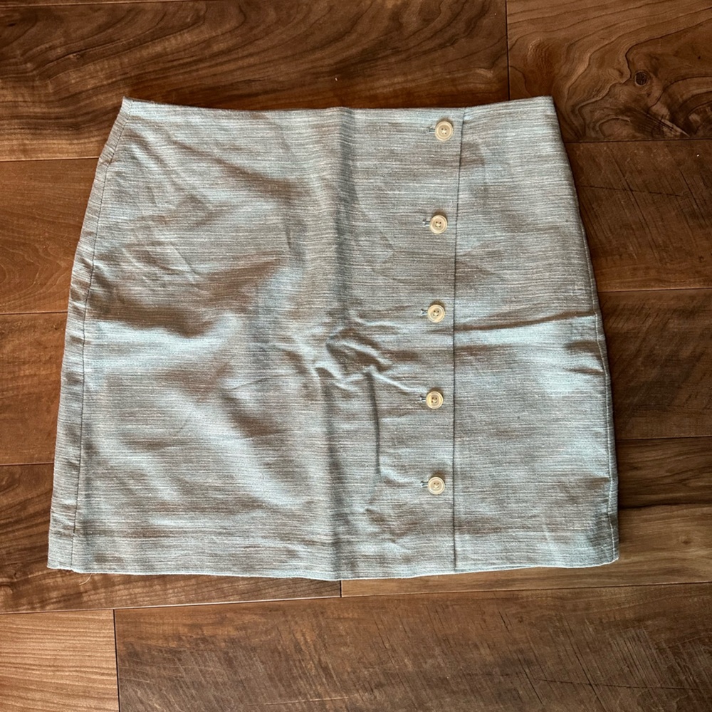 LOFT Women's Teal Button Pencil Skirt